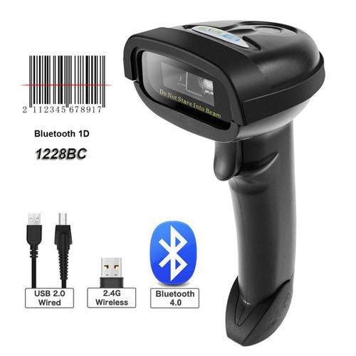 NETUM Bluetooth Barcode Scanner, Compatible with 2.4G Wireless & Bluetooth Function & Wired Connection, Connect Smart Phone, Tablet, PC, CCD Bar Code Reader Work with Windows, Mac,Android, iOS