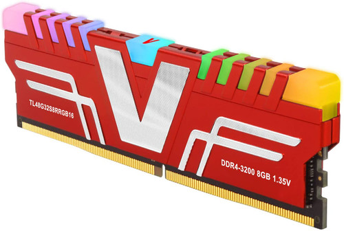 V-Color Prism RGB 8GB (1 x 8GB) DDR4 3200MHz (PC4-25600) CL16 1.35V Desktop Memory -Red (TL48G32S8RRGB16)