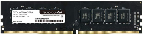 TEAMGROUP Elite DDR4 8GB Single 2666MHz PC4-21300 CL19 Unbuffered Non-ECC 1.2V UDIMM 288 Pin PC Computer Desktop Memory Module Ram Upgrade