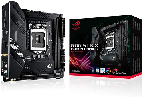ASUS ROG Strix B460-I Gaming (WiFi 6) B460 LGA 1200 (Intel 10th Gen) Mini- ITX SFF Gaming Motherboard (Intel 1Gb LAN, USB 3.2 Gen 2, Addressable Gen2 RGB Header and Aura Sync)