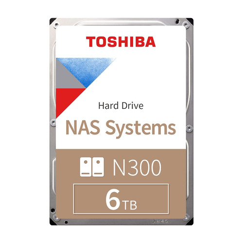 Toshiba 6TB HDWG160UZSVA N300 NAS 3.5" 7200rpm 256MB Hard Drive