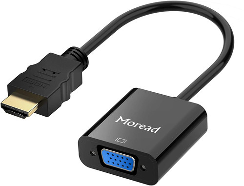 Moread Gold-Plated HDMI to VGA Adapter (Male to Female)
