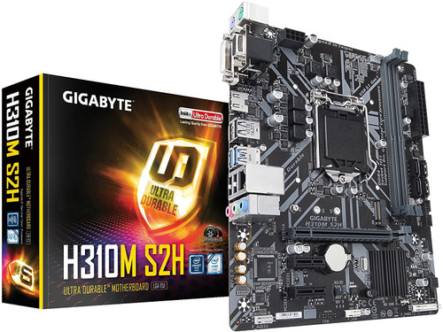 Gigabyte A520M S2H (AMD Ryzen AM4/MicroATX/4+3 Phases Digital PWM/Gigabyte  Gaming GbE LAN/NVMe PCIe 3.0 x4 M.2/3 Display Interfaces/Q-Flash Plus/RGB