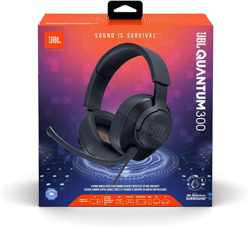 JBL Quantum 300 - Wired Over-Ear Gaming Headphones with JBL Quantum Engine Software
