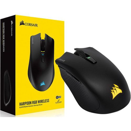 Corsair Harpoon RGB Wireless - Wireless Rechargeable Gaming Mouse with SLIPSTREAM Technology - 10,000 DPI Optical Sensor