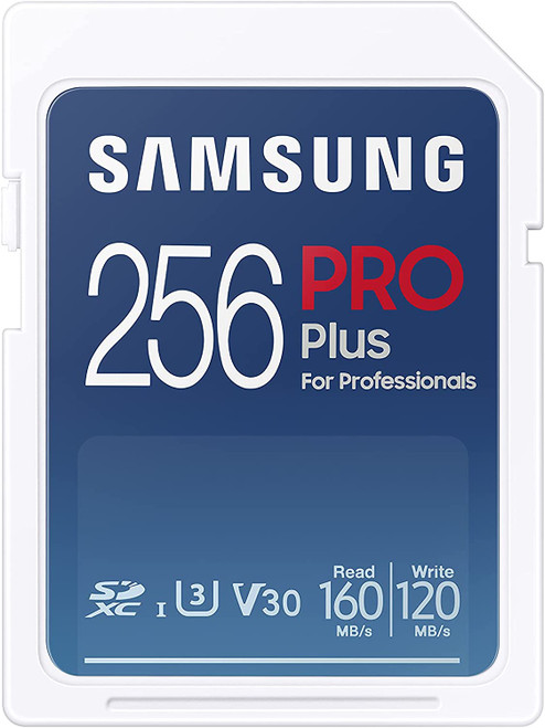 SAMSUNG PRO Plus Full Size SDXC Card 256GB, (MB-SD256K/AM, 2021)