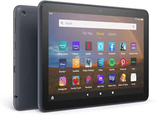 Fire HD 8 tablet, 8" HD display, latest model (2020 release), designed for portable entertainment, Black
