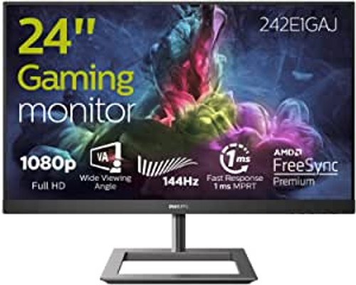 Philips Gaming 242E1GAJ - 24 inch FHD Monitor, 144 Hz, 1ms, VA, AMD FreeSync, Speakers, (1920 x 1080 , 350 cd/m², HDMI/DP)