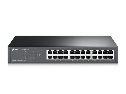 TP-Link 24 Port 10/100Mbps Fast Ethernet Switch | Plug & Play | Desktop/Rackmount | Sturdy Metal w/ Shielded Ports | Fanless | Limited Lifetime protection | Unmanaged -TL-SF1024D