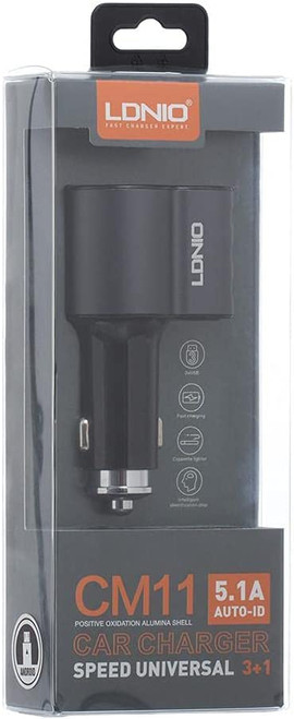 LDNIO Car Charger 3 USB Plus Lighter Port 5.1A - CM11