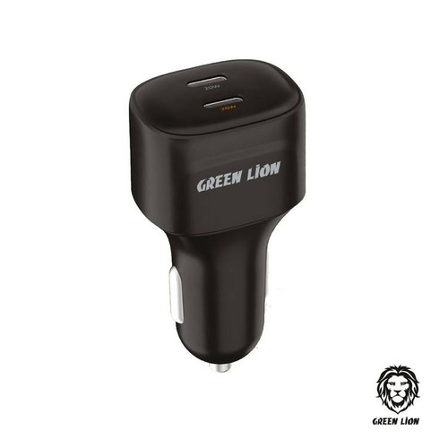 Green Lion   Dual Port USB-C Car Charger 45W Black-GNCC2PD45WBK