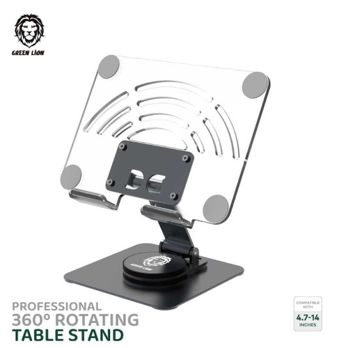 Green Lion Professional 360 Rotating Table Stand - Clear-GNPFN360TSCL