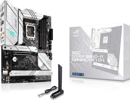 ASUS ROG Strix B660-A WiFi D4 LGA 1700(Intel 12th Gen) ATX Gaming Motherboard(PCIe 5.0,12+1 Power Stages,WiFi 6, 2.5 Gb LAN, 3xM.2 Slots,PCIe 4.0 NVMe® SSD Support, USB 3.2 Gen 2x2 Type-C)