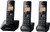 Panasonic KX-TG2713DIGITAL CORDLESS PHONE WITH 3 HEADSETS  Black