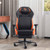 Porodo Gaming Professional Gaming Chair Molded Foam Seats/Armrest&Footrest-Black/Orange