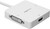 AmazonBasics Mini DisplayPort Thunderbolt to HDMI DVI VGA Adapter (White)