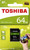 Toshiba 64GB SDHC UHS-I Class 10 SD Card, 100MB/s, N203