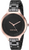 Nine West Women's NW/2225BKRT Rose Gold-Tone and Gunmetal Bracelet Watch