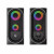 Porodo Stereo Bluetooth Gaming Speakers 10W, RGB Light Effect Speaker, Lighting Touch Sensor, USB & 3.5MM Universal Plug, Headphone Input Port, Volume Control Knob, Portable Computer Speaker - Black