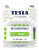 TESLA  AAA Green 800mAh Ni-MH 4pcs Rechargeable  Batteries-HR03