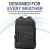 PROMATE TrekPack-BP.Black 17.3" Professional Slim Laptop Backpack with Anti-Theft Handy Pocket-Black