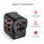 Promate Universal Travel Adapter, Worlds First Grounded Power Adapter with Resettable Fuse, 2.4A 3 USB Port and Qualcomm QC3.0 USB Type-CTM 18W Power Delivery Port TripMate-PD18 Black
