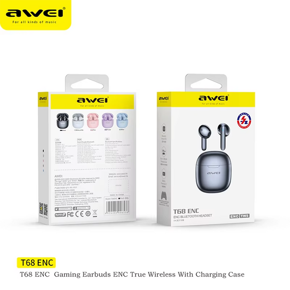 AWEI T68 ENC ENC Noise-cancelling Wireless EARBUDS