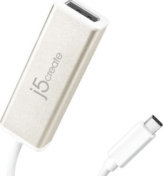 j5create Aluminum USB C to DisplayPort Adapter - 4k @ 60Hz USB Type C Male to DisplayPort Female Converter, Perfect for Macbooks, Chromebooks, Tablets, PCs