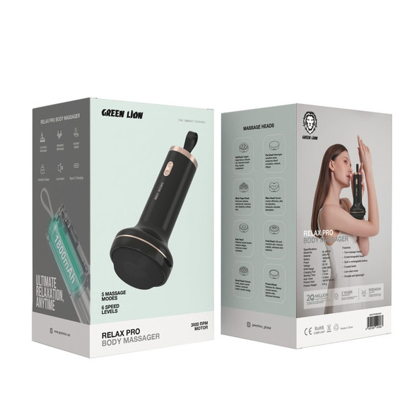 Green Lion Relax Pro Body Massager - Black