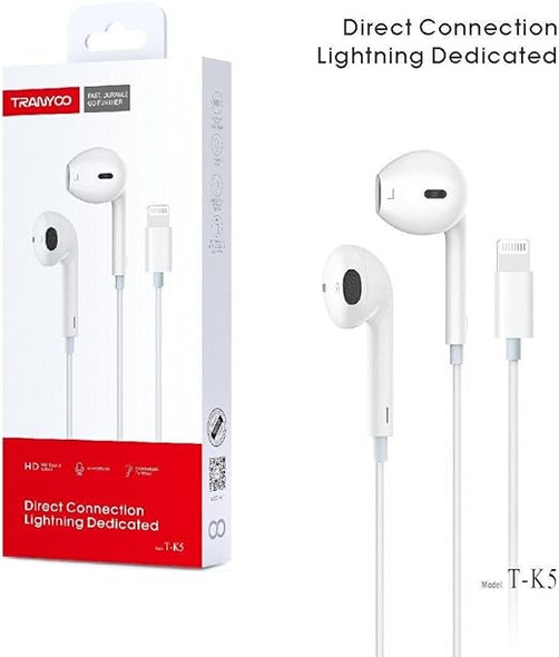 Tranyoo T-K5 Direct Connection Lightning Earphones