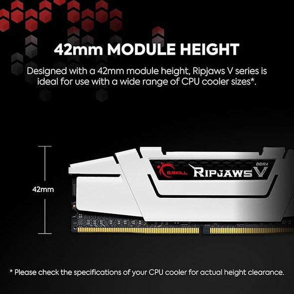 G.Skill Ripjaws V 16GB DDR4-3600 CL18-22-22-42 1.35V F4-3600C18D-32GVK