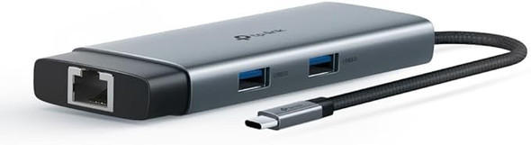 TP-Link UH6120C 6-in-1 USB C Hub, USB C to HDMI Docking Station, 4K 60Hz HDMI Adapter, 2 USB-A Data Ports Dock, 100W Power, USB C 3.0 Multiport Adapter, Aluminum USB Type C Splitter