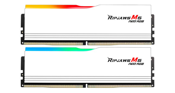G.Skill Ripjaws M5 Neo RGB (AMD Expo) 32GB  DDR5 6000 MHz CL36-36-36-96 1.35V Desktop Memory RAM - White