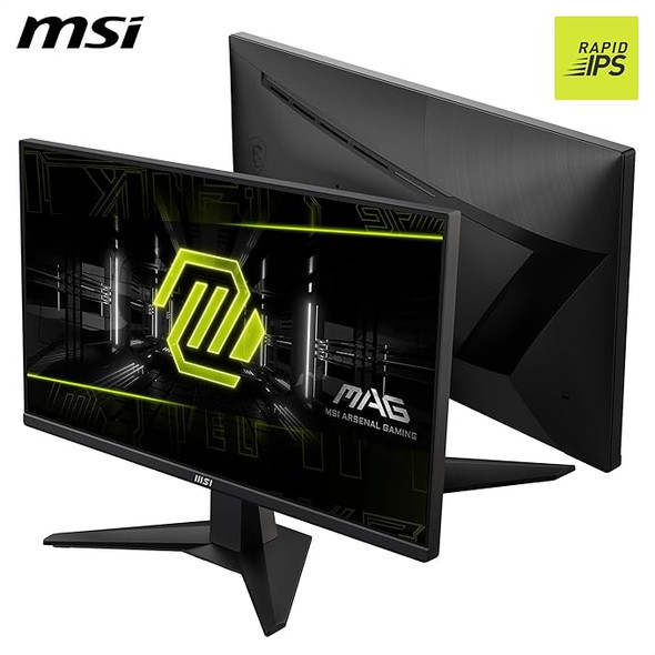 MSI MAG 255F E20 25-inch 1920 x 1080 (FHD) Gaming Monitor, 200Hz, Adaptive-Synch, HDMI, DisplayPort, VESA Mountable, Tilt, Height Adjustable, Speaker, 0.5ms, Black