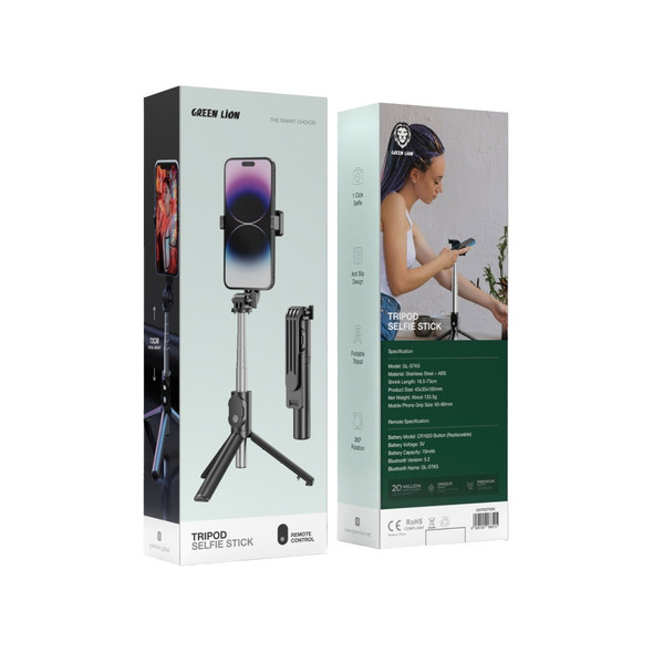 Green Lion GL-STK5 Tripod Selfie Stick - Black