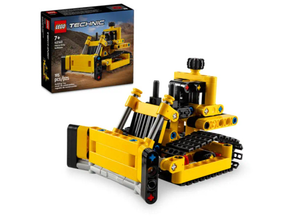 LEGO 42163 Technic Heavy-Duty Bulldozer Set, Construction Vehicle Toy