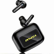 Awei T56 ANC Earbuds V5.4 Wireless Bluetooth Earphones With LED Color Screen