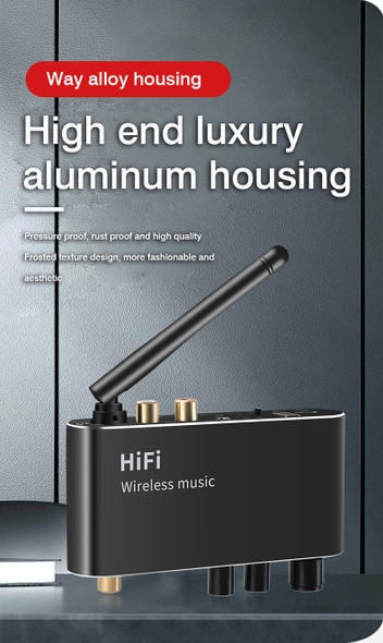 T01 Bluetooth receiver + Audio Digital to Analog White / Red Box