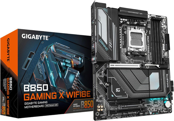 GIGABYTE B850 Gaming X WIFI6E AMD AM5 LGA 1718 Motherboard, ATX, DDR5, 3X M.2, PCIe 5.0, USB-C, WIFI6E, 2.5GbE LAN, EZ-Latch