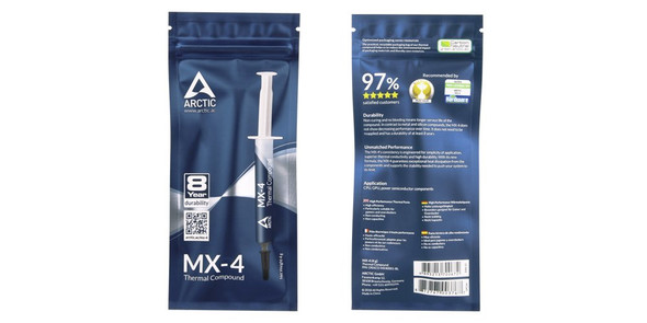 ARCTIC MX-4 - Thermal Compound Paste, Carbon Based High Performance, Heatsink Paste, Thermal Compound CPU for All Coolers, Thermal Interface Material - 4 Grams 