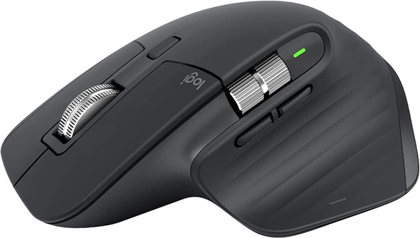 Logitech MX Master 3S - Wireless Performance Mouse with Ultra-fast Scrolling, Ergo, 8K DPI, Track on Glass, Quiet Clicks, USB-C, Bluetooth, Windows, Linux, Chrome - Graphite Logitech MX Master 3S - Wireless Performance Mouse with Ultra-fast Scrolling, Ergo, 8K DPI, Track on Glass, Quiet Clicks, USB-C, Bluetooth, Windows, Linux, Chrome - Graphite