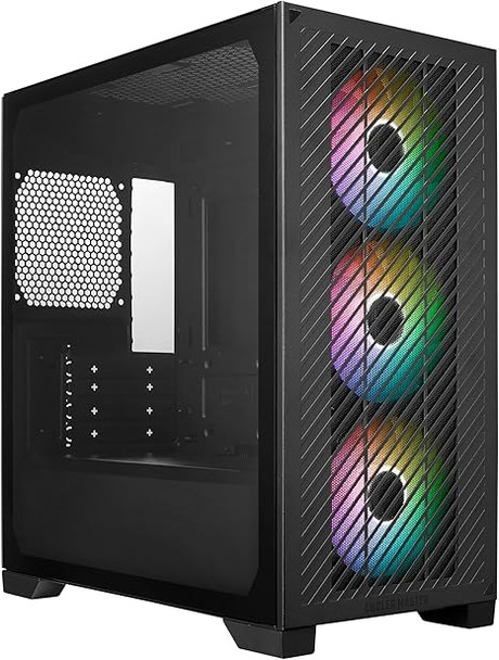 Cooler Master Elite 301 Lite Micro-ATX High Airflow PC Case, 365mm GPU Max, 280mm AIO Max, Type C, Tempered Glass, 120mm PWM Fan, Intakes Grill, Breathable PSU Shroud