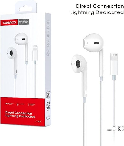Tranyoo T-K5 Direct Connection Lightning Earphones