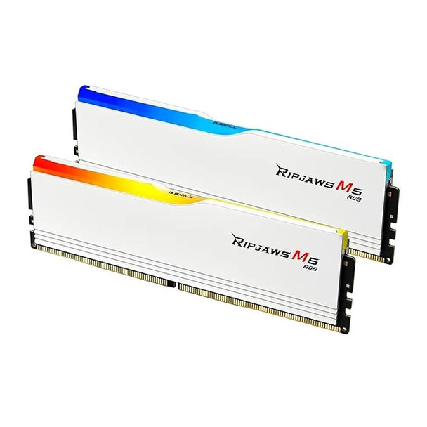 G-Skill Ripjaws M5 RGB DDR5-6000 CL36-36-3696 1.35V 16GB Intel XMP / AMD EXPO White  F56000J3636F16GX2-RM5RW