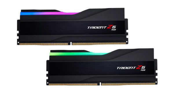 G.SKILL Trident Z5 RGB Series DDR5 RAM (Intel XMP 3.0 & AMD Expo) 16GB 6000MT/s CL36-36-36-96 1.35V Desktop Computer Memory U-DIMM - Matte Black