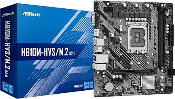 ASRock H610M-HVS/M.2 Motherboard (LGA 1700/2xDDR4/HDMI/VGA/M.2/USB 3.2)