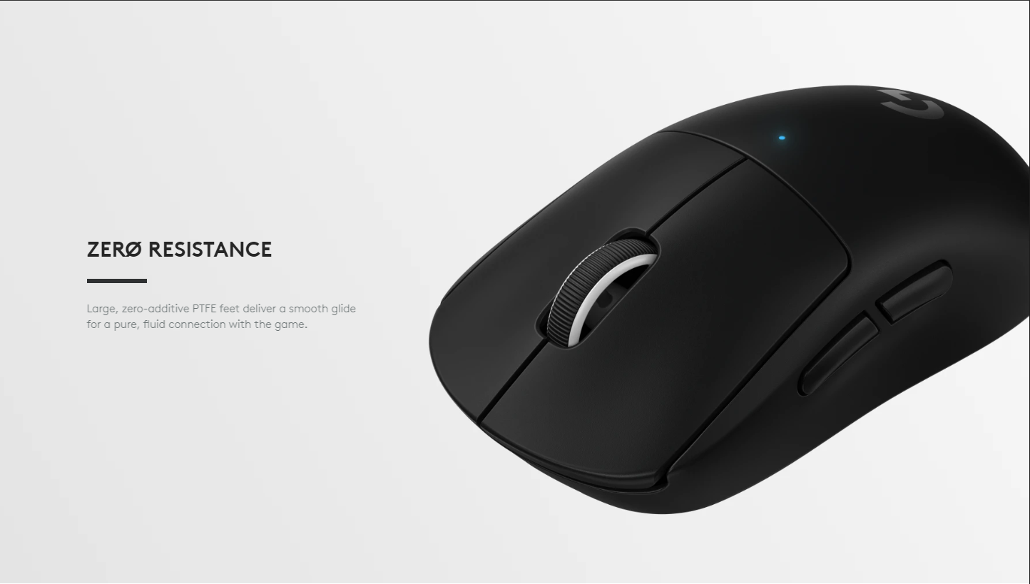 Logitech G PRO X SUPERLIGHT Wireless Gaming Mouse Ultra-Lightweight HERO  25K Sensor 25600 DPI 5