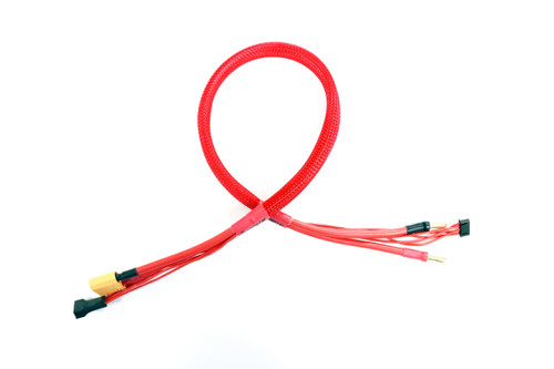 Assault RC 24" Power Leads with  High Current XT90 Charge End, 4s Balance Lead with 4mm Bullet Charger Connector (4s) Assault RC 24" Power Leads with  High Current XT90 Charge End, 4s Balance Lead with 4mm Bullet Charger Connector (4s)