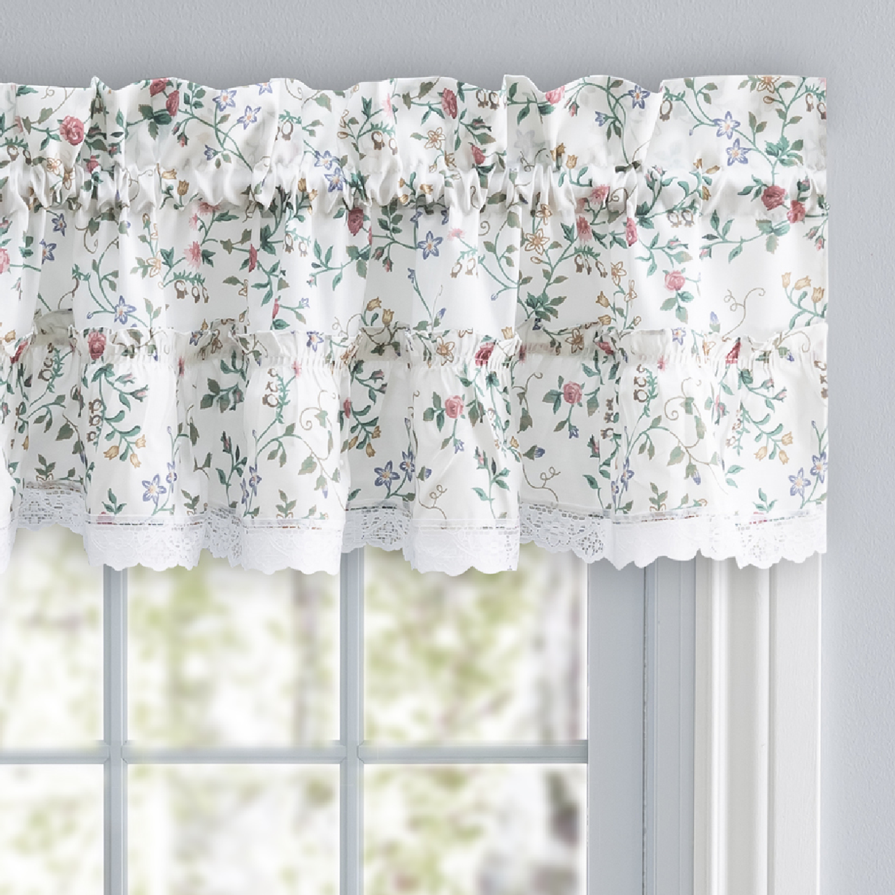 COUNTRY FLORAL - RUFFLED VALANCE