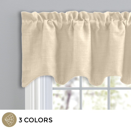 Ellis Curtain Classic Narrow 12 in. L Polyester/Cotton Ruffled Valance in  White 730462148001 - The Home Depot